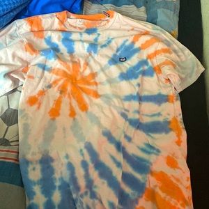 multicolored tie dye shirt